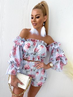 Komplet LOVE by Ricca, blue flower 09