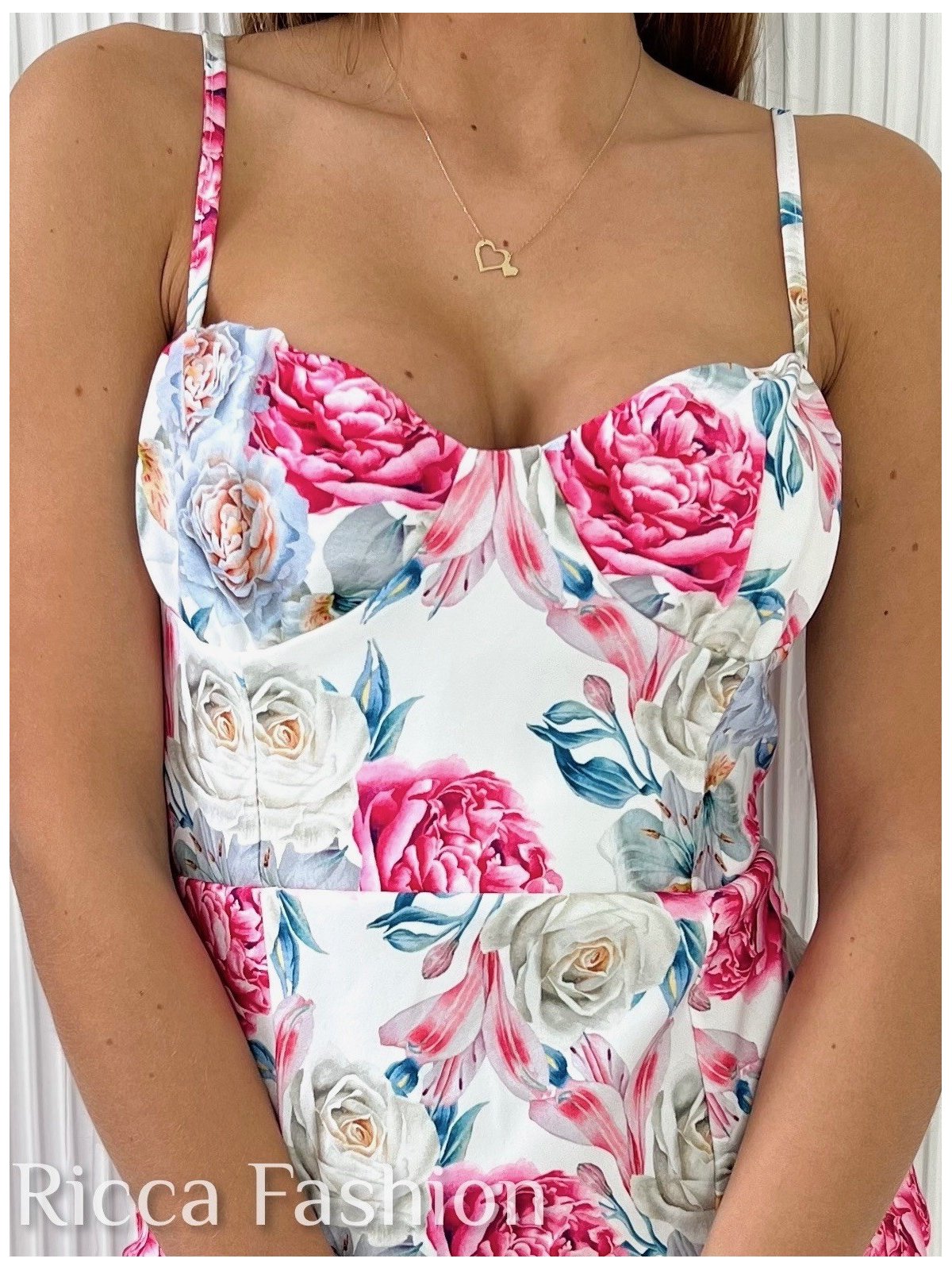 Sukienka MACARENA, pink peonies