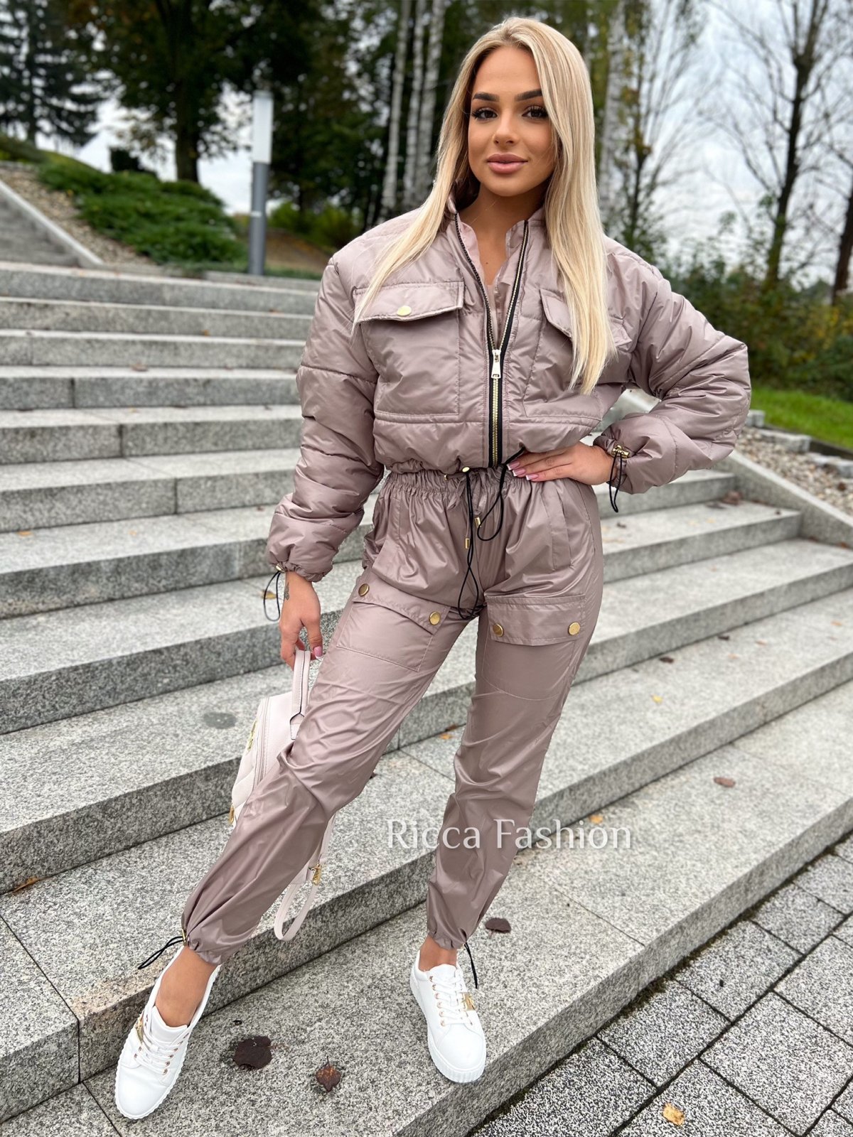 Spodnie/bojówki LORENZO by Ricca, cappuccino