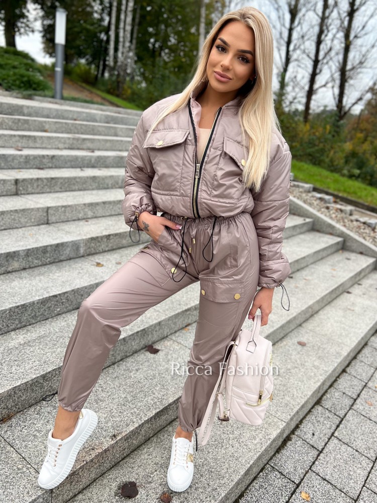 Spodnie/bojówki LORENZO by Ricca, cappuccino