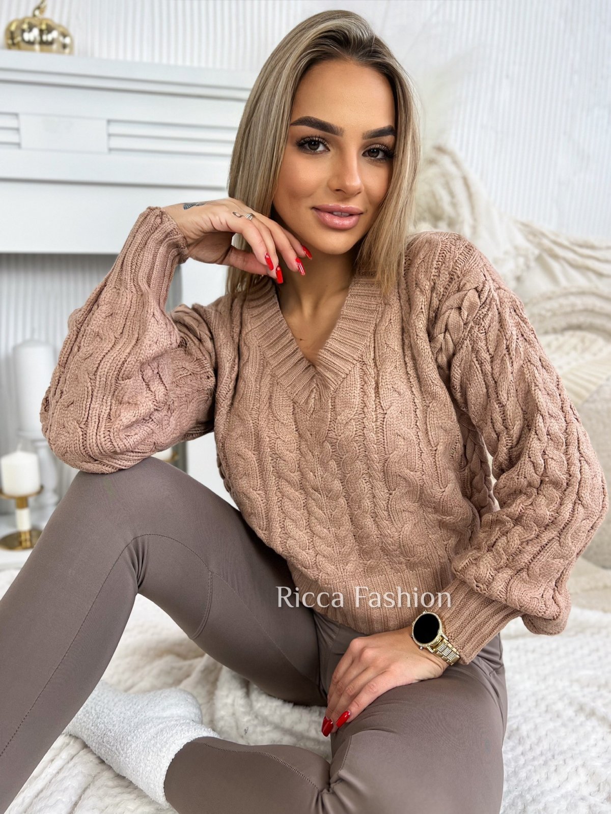 Sweter CASSANDRA, caramel