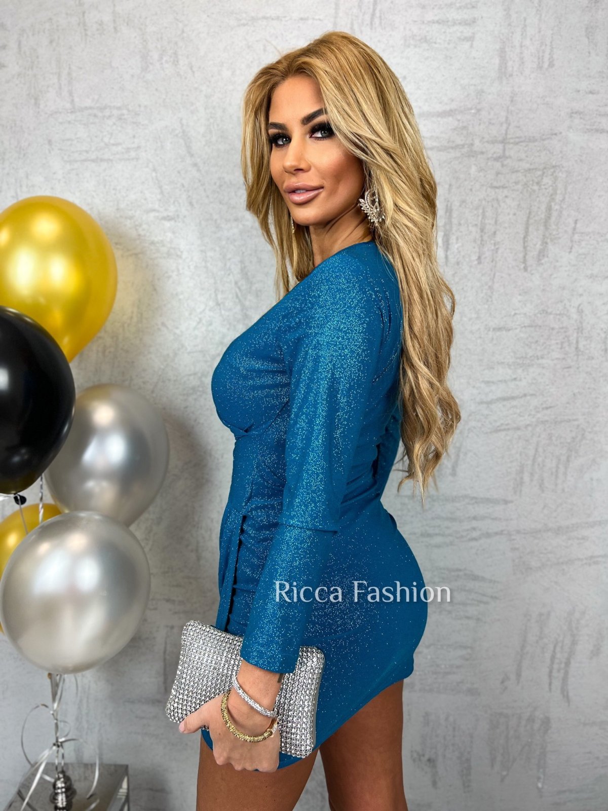 Sukienka LOVE by Ricca, morska