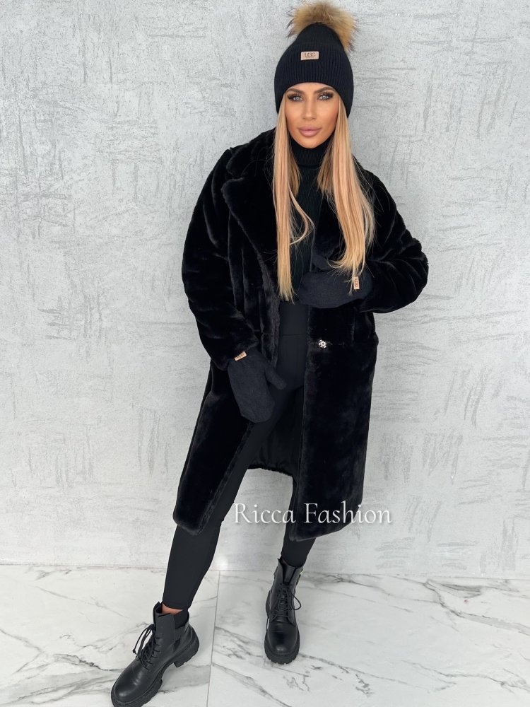 Rękawiczki z wełną SNOWMAN, black