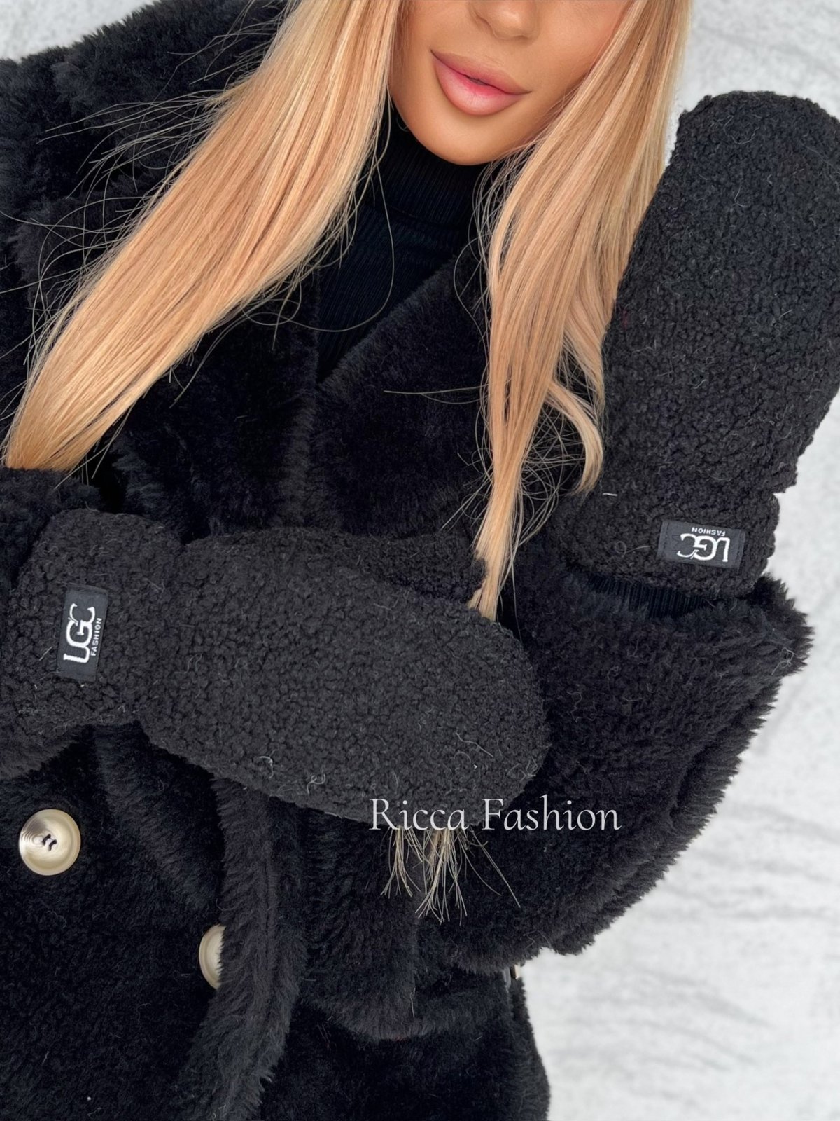 Rękawiczki baranek COLDI, black