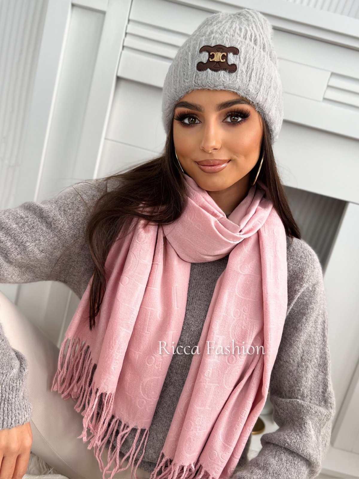 Czapka alpaka CELSITO, gray