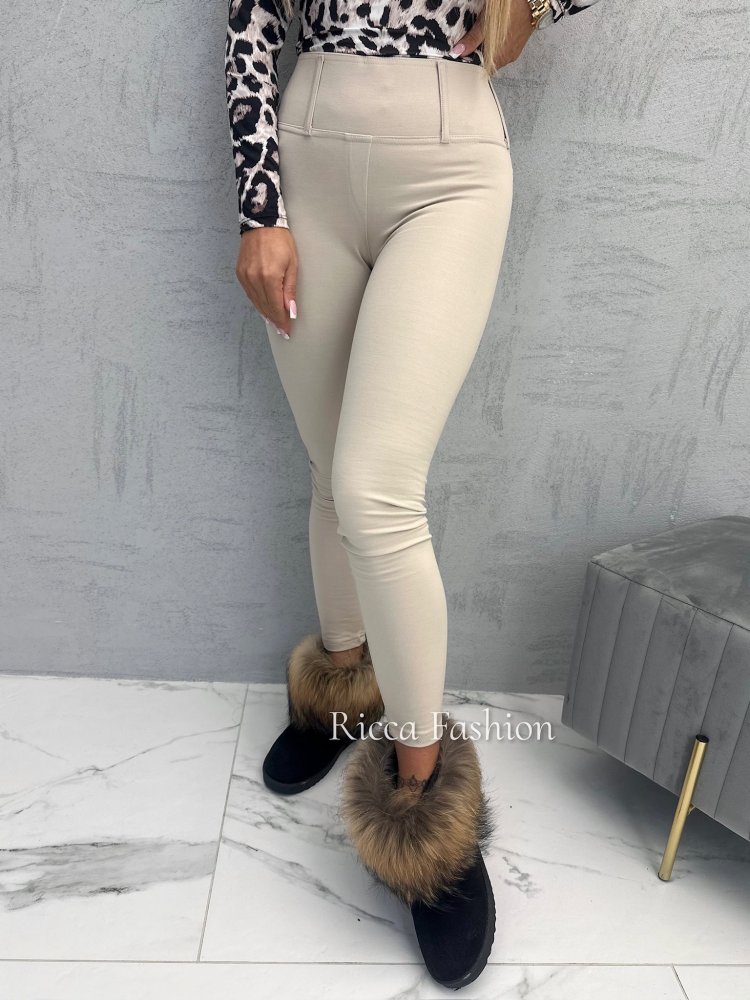 Legginsy STYLING, beige