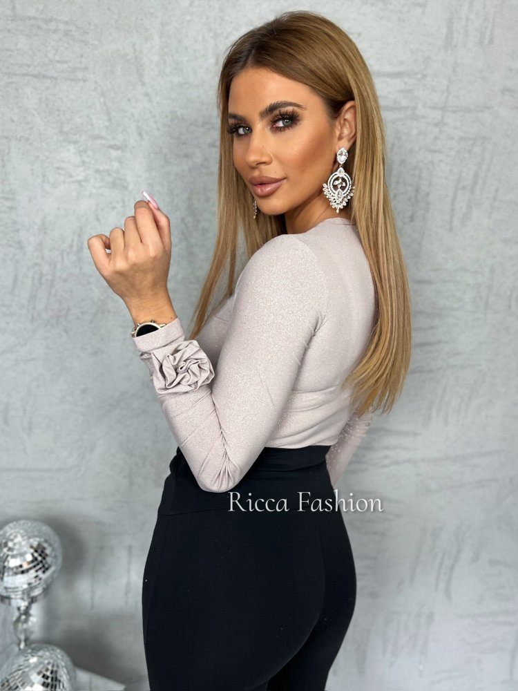 Bluzka ROSSA SHINE by Ricca, champagne