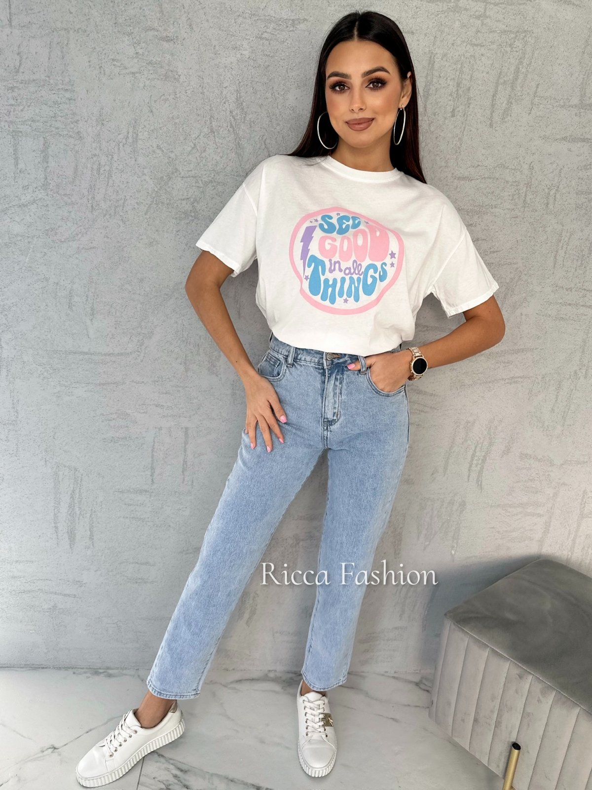 T-shirt GOOD THINGS, white