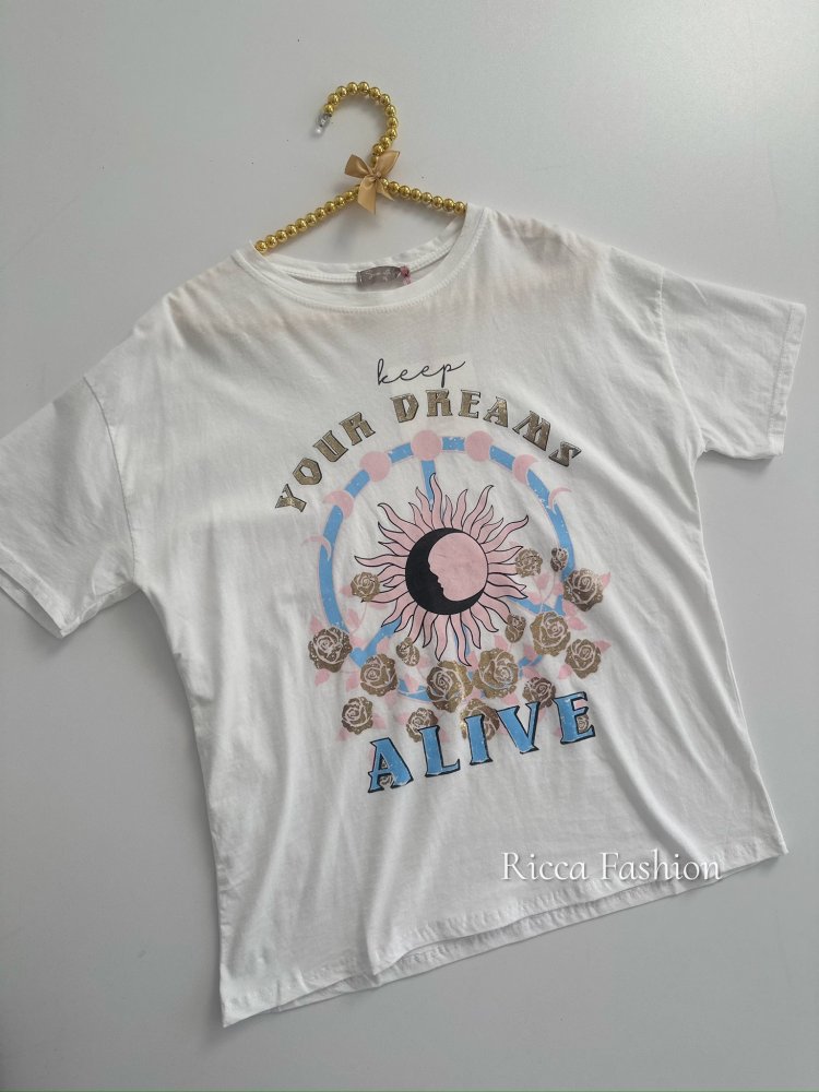 T-shirt ALIVE, white
