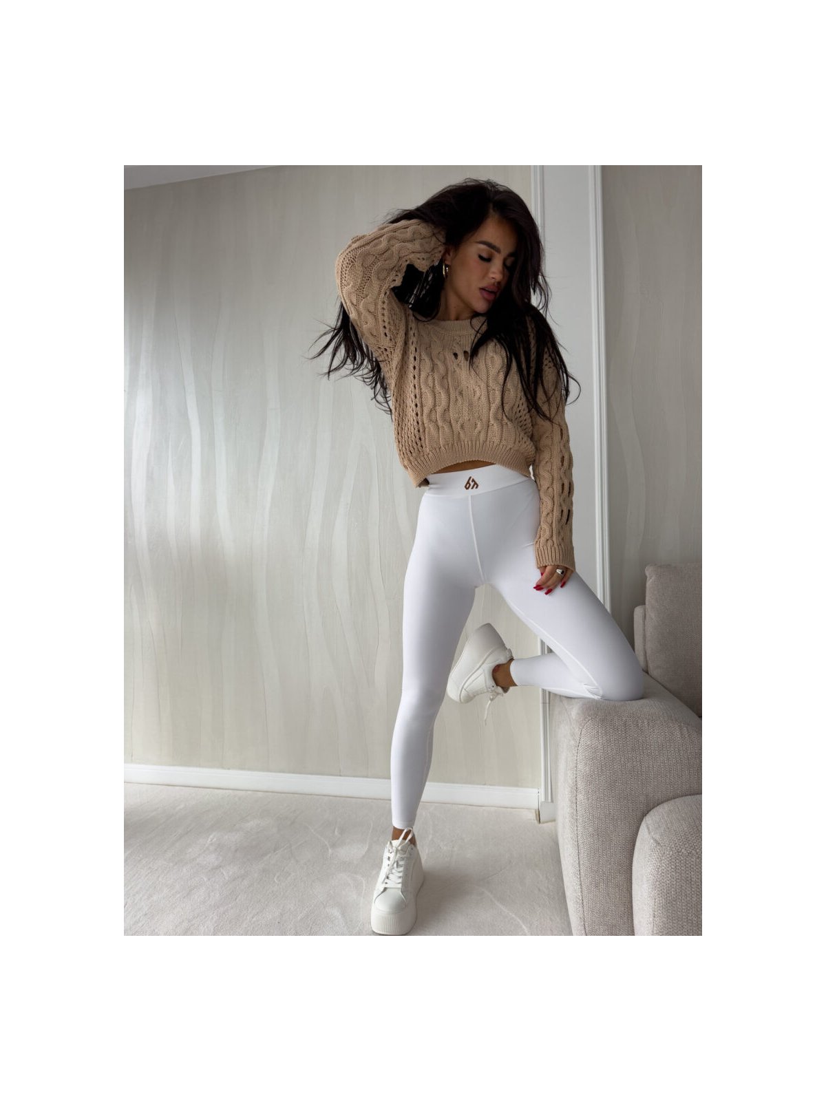 Legginsy GYM TIME, white