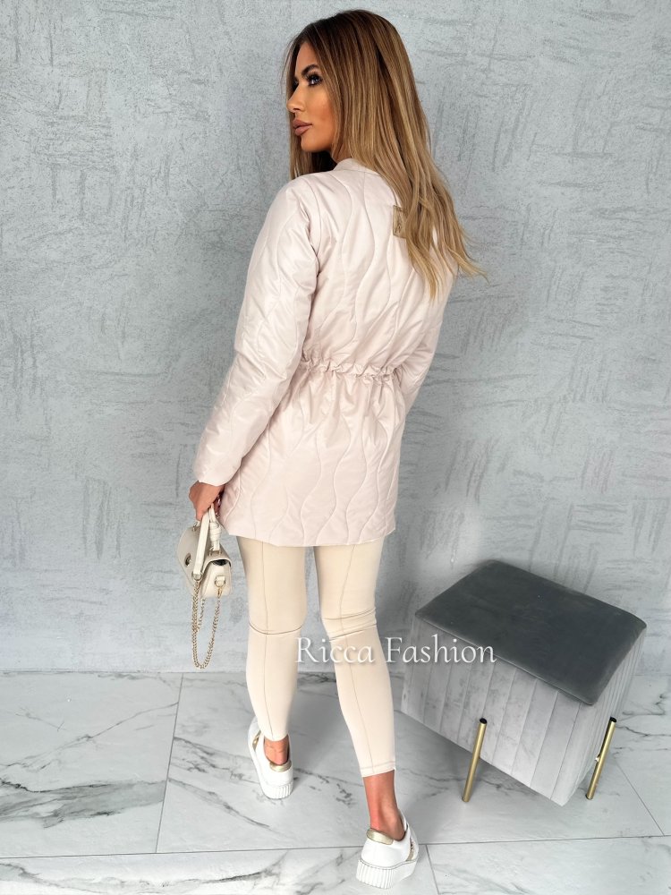 Płaszczyk/kurtka pikowana DARLA, nude