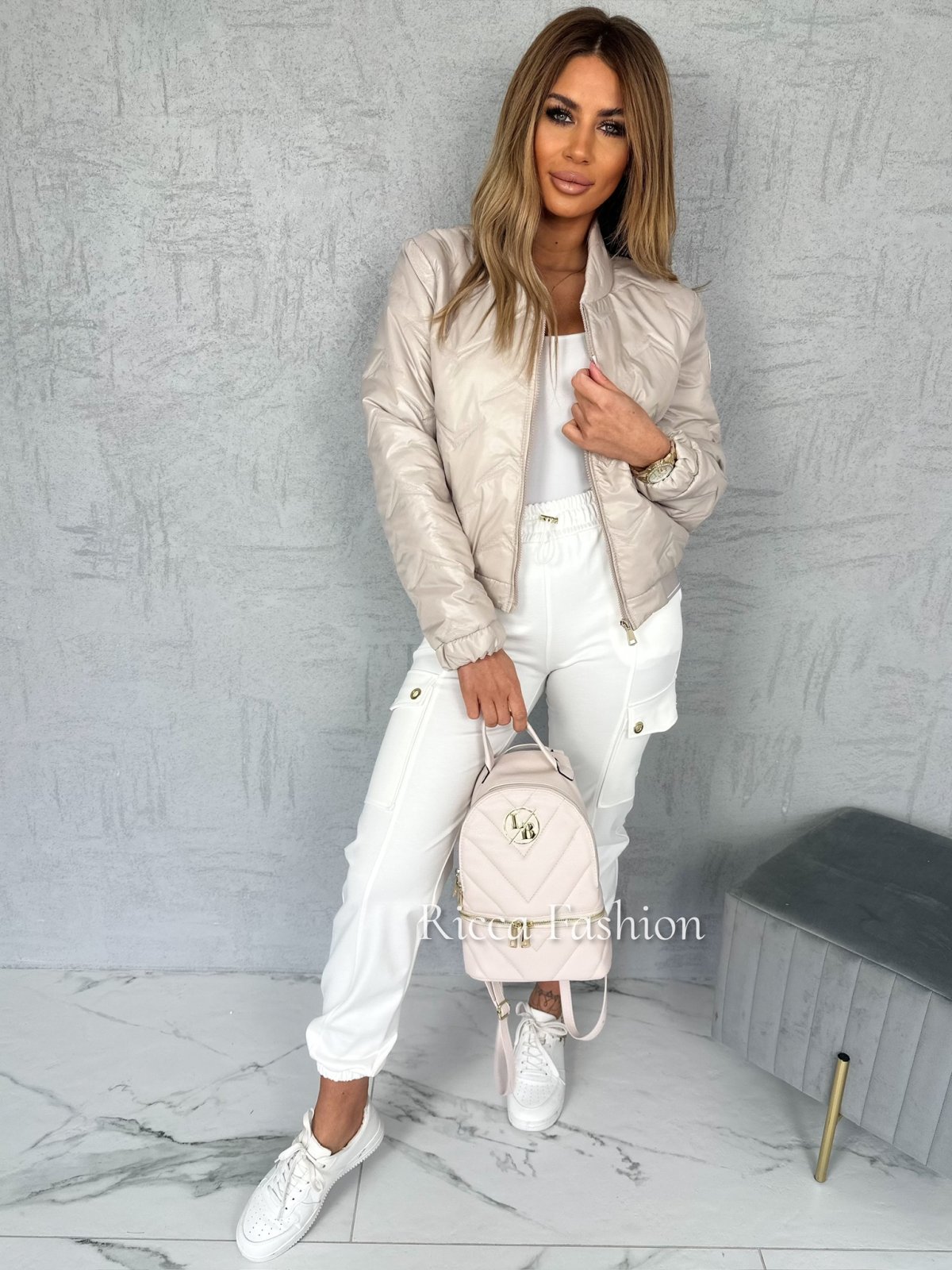 Kurtka pikowana HUDSON, beige