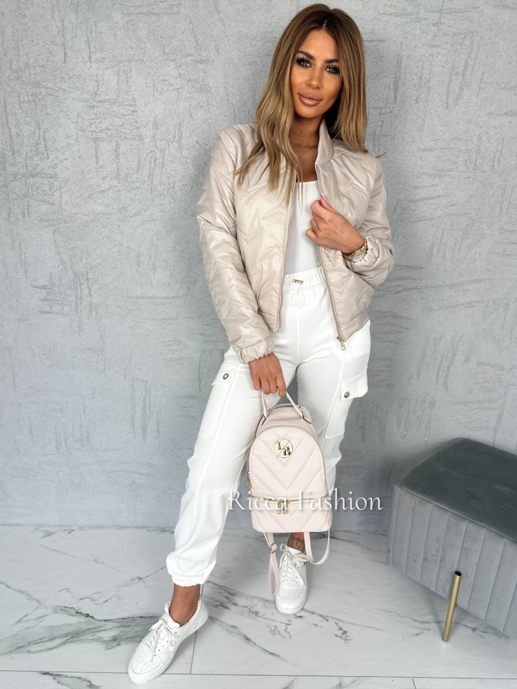 Kurtka pikowana HUDSON, beige