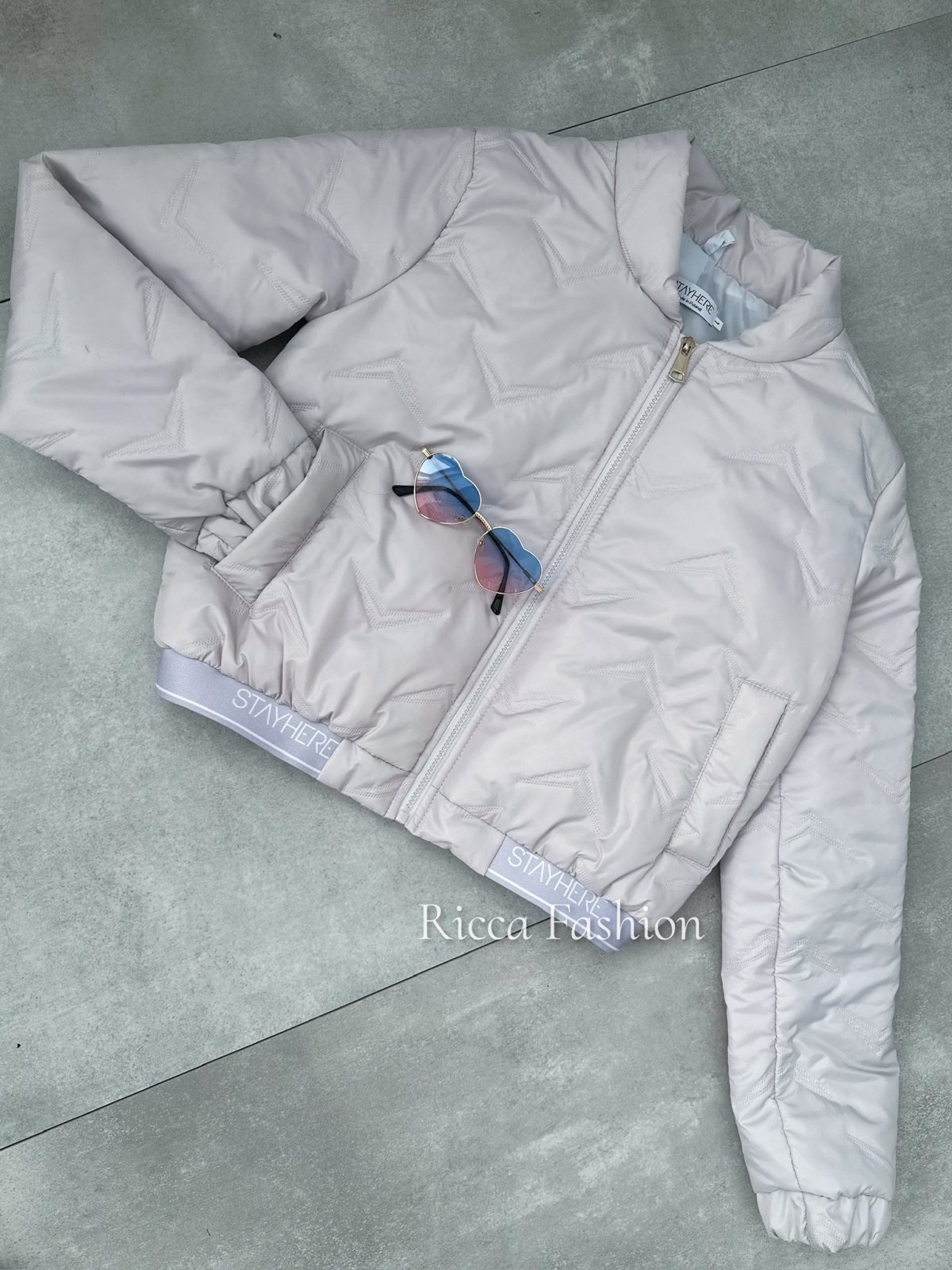 Kurtka pikowana HUDSON, light gray