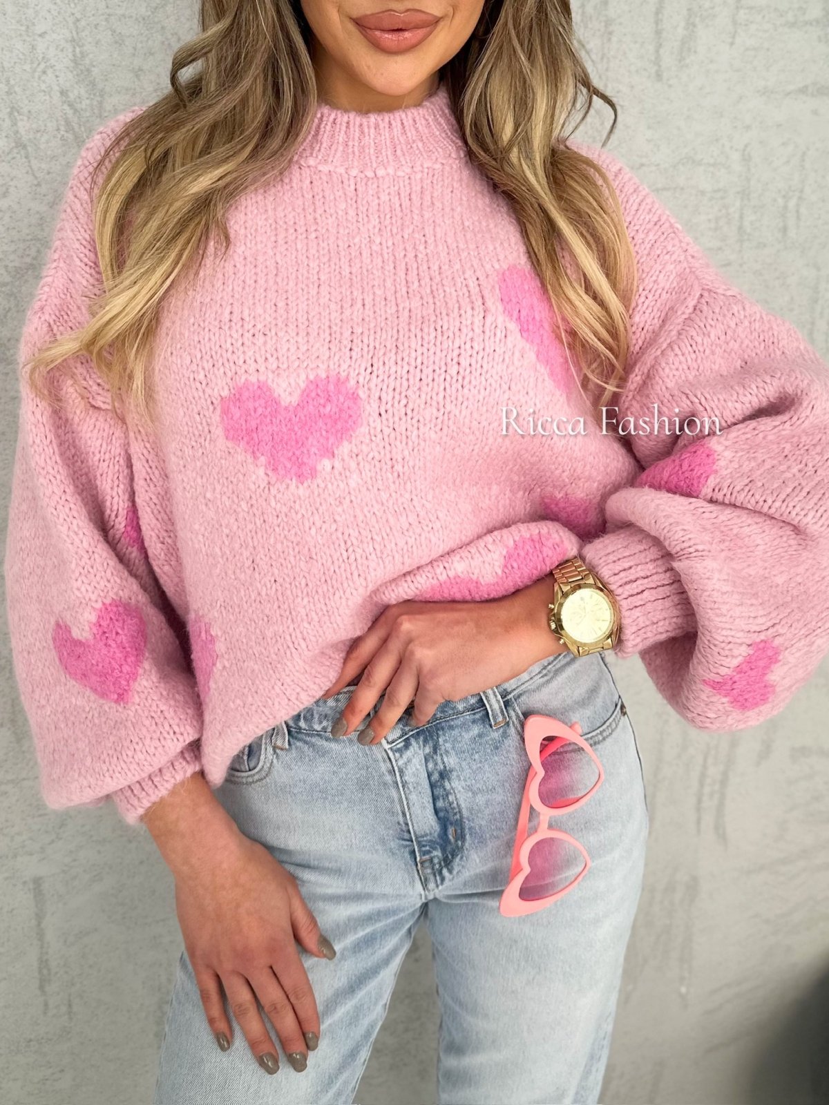 Sweterek z wełną ENAMORE, sweet pink