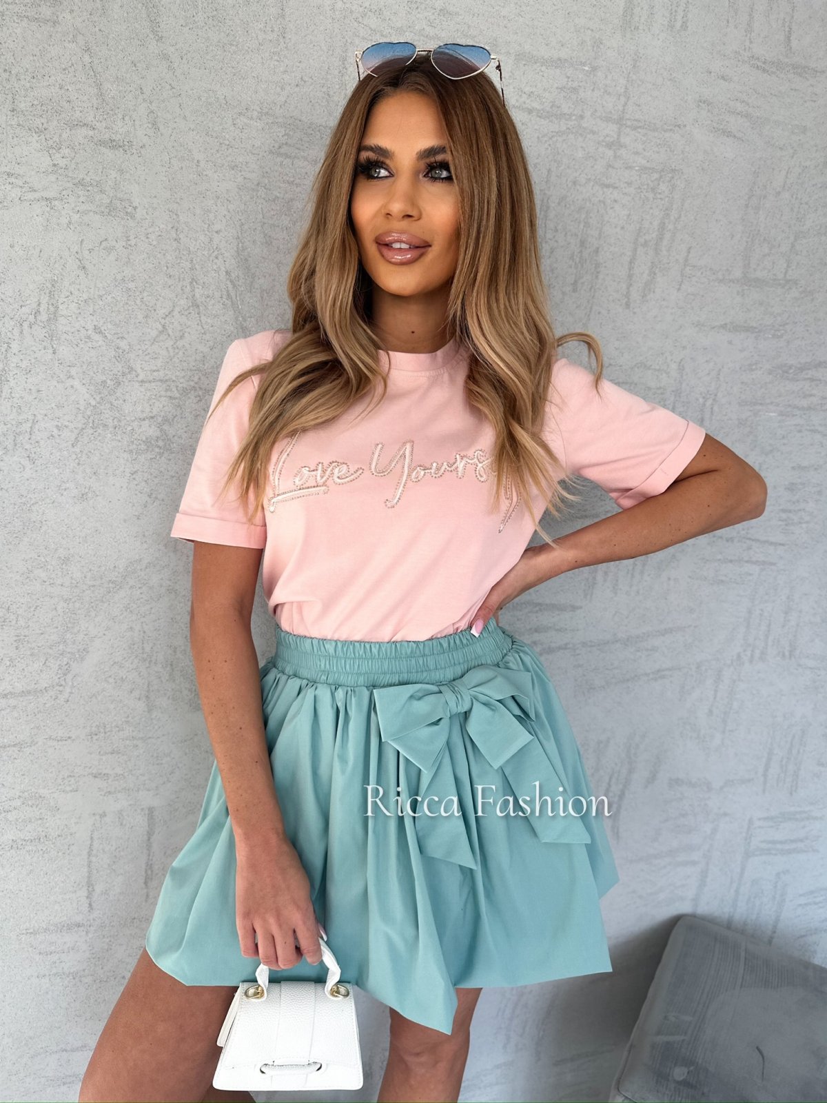 Spódniczka bombka OTILLA, szałwia