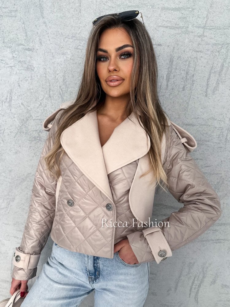 Kurtka wiosenna z wełną...