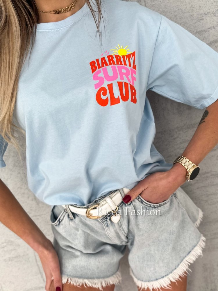 T-shirt SURF CLUB, baby blue