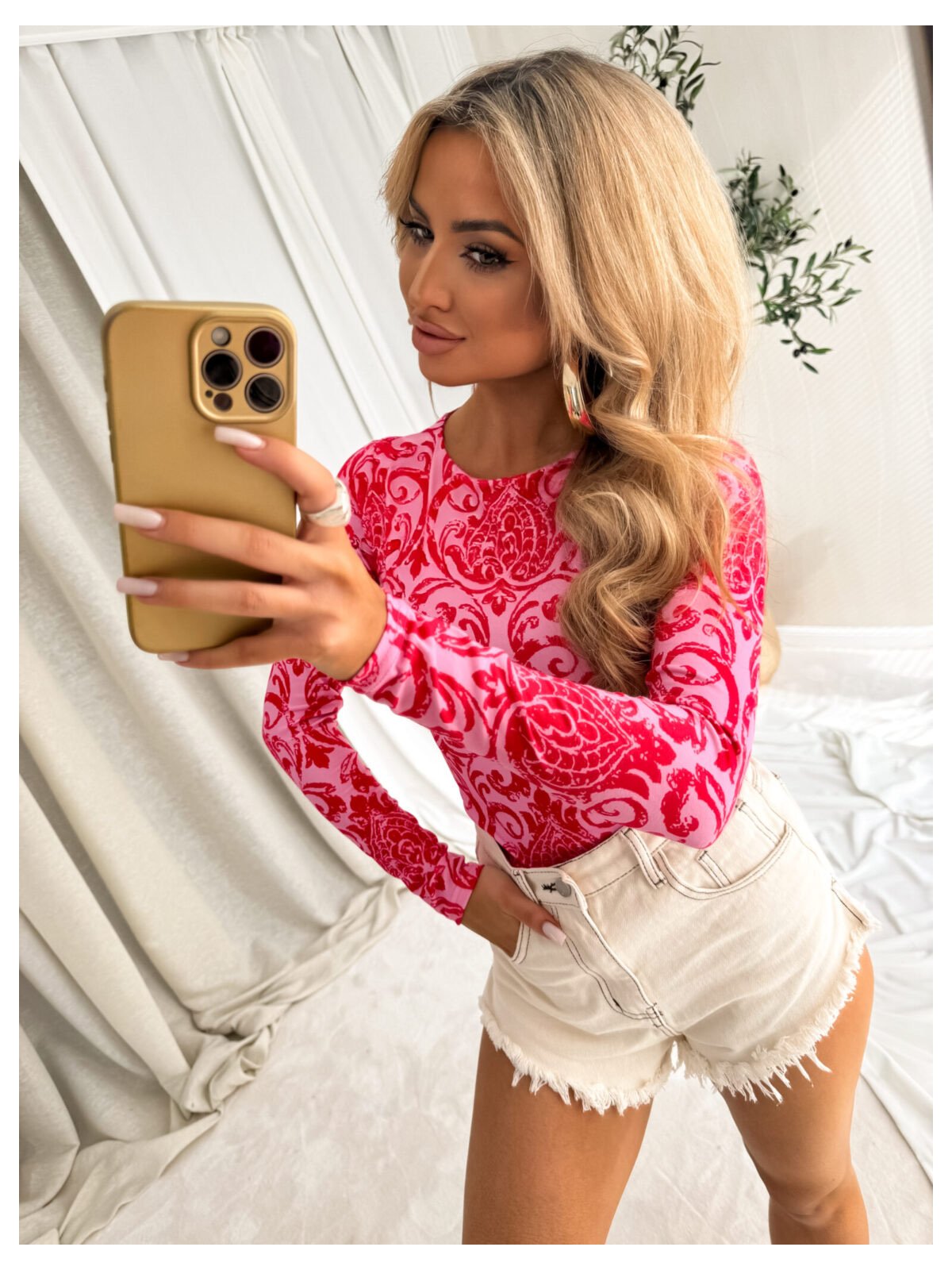 Bluzka LINDA, koral-róż