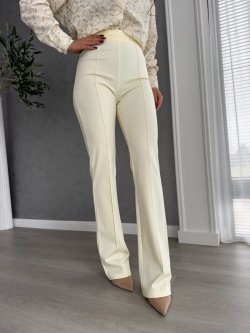 Spodnie dzwony TAMI, waniliowe