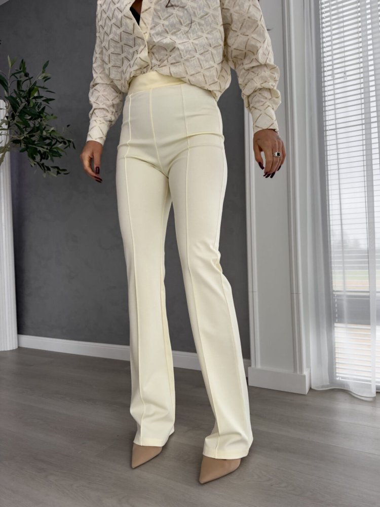 Spodnie dzwony TAMI, waniliowe