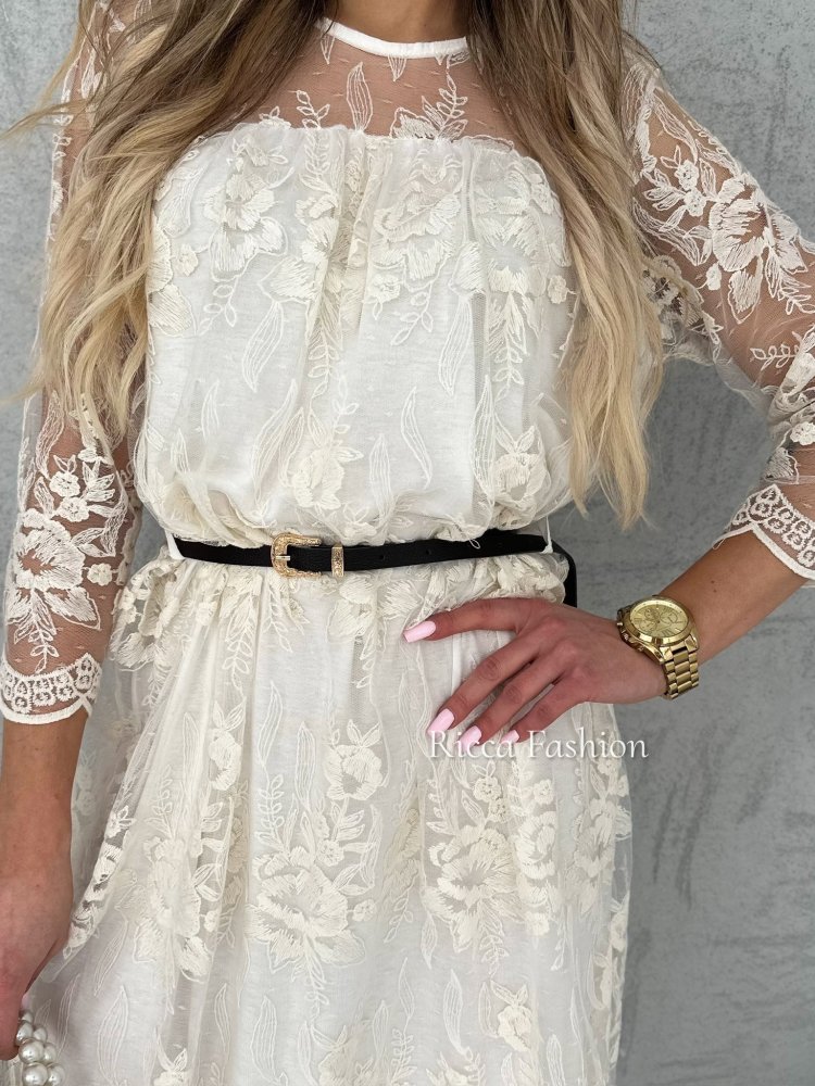 Sukienka maxi ALEXIA, ecru