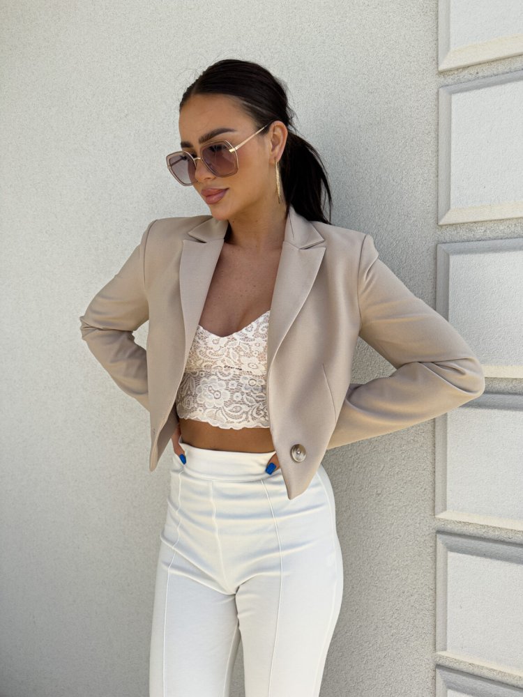 Marynarka SLIM, ciemny beż