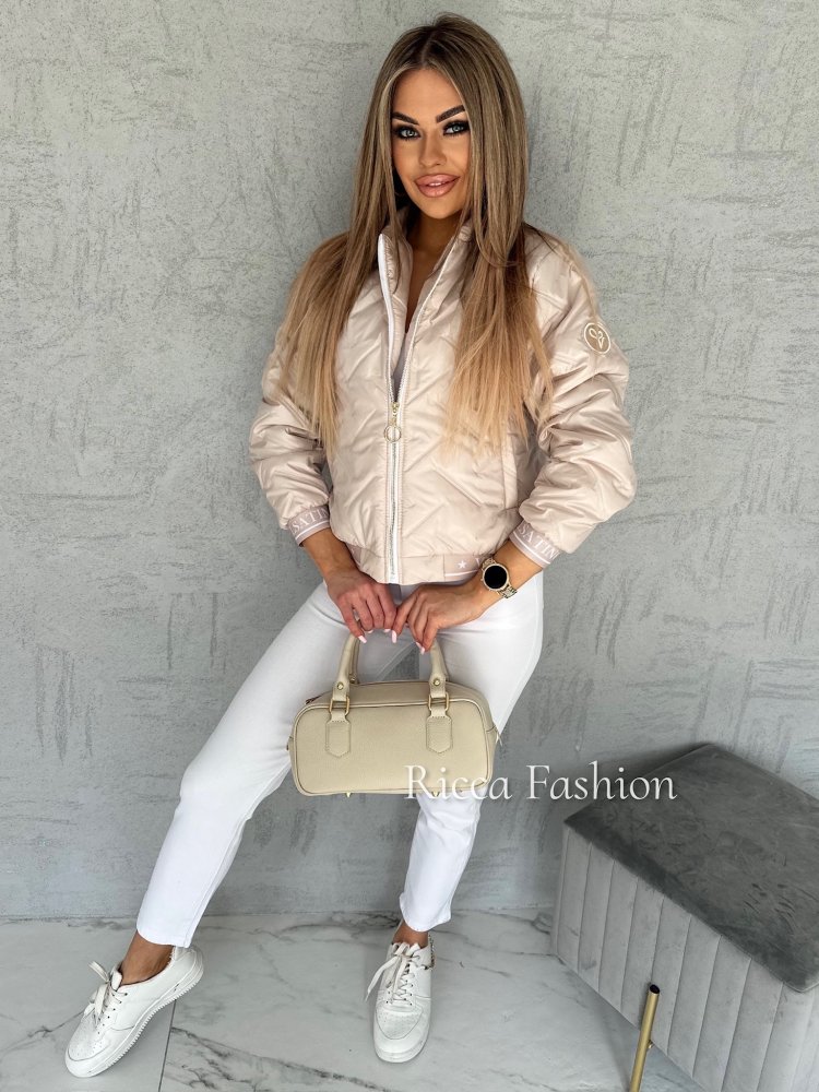 Kurtka pikowana BLANCA, nude