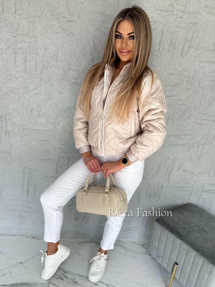 Kurtka pikowana BLANCA, nude