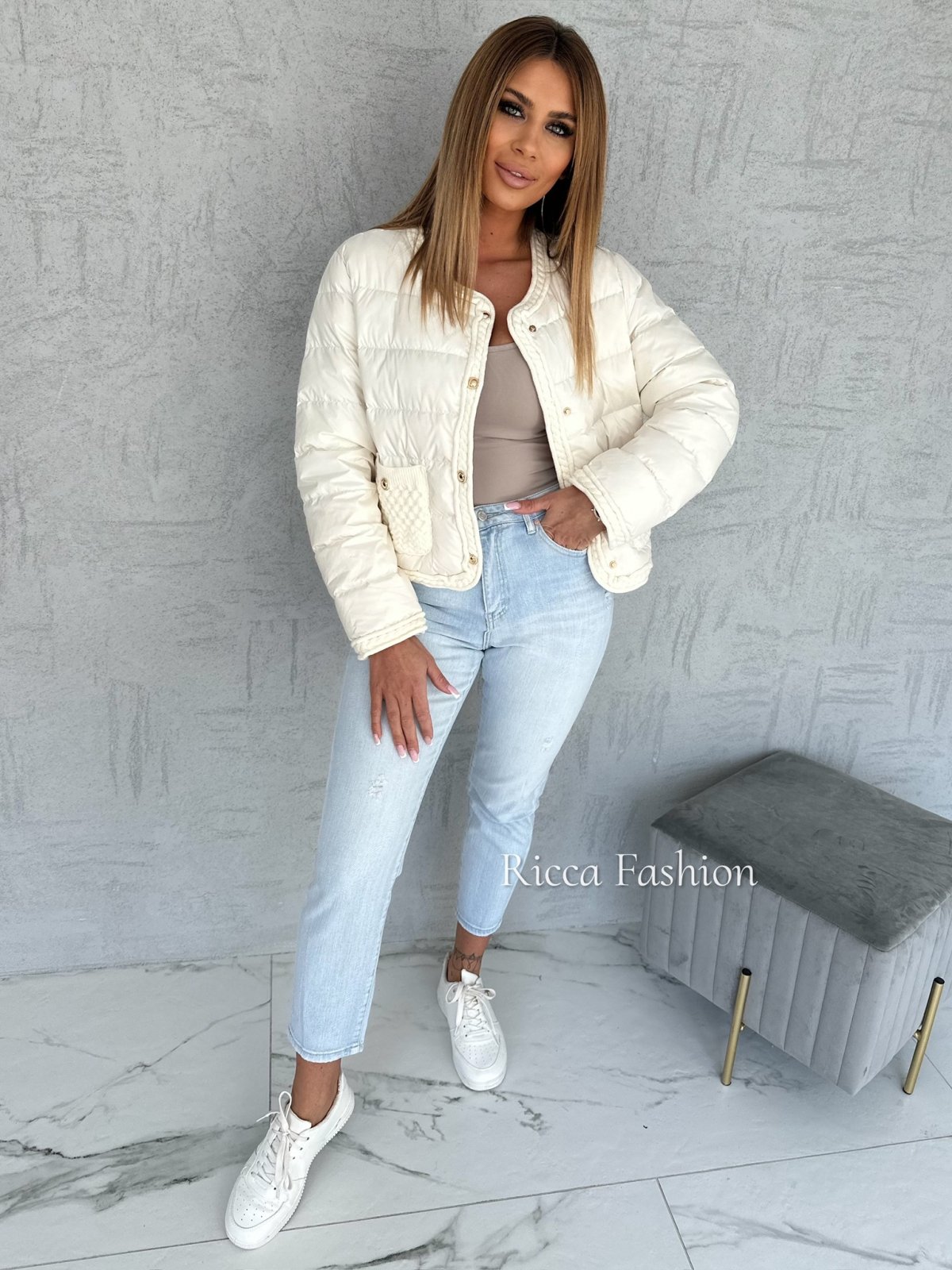 Kurtka puchowa MADDY, nude