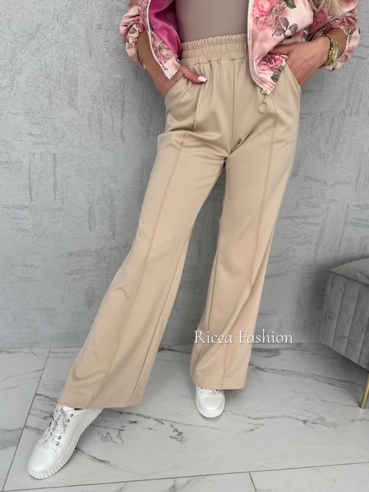 Spodnie z wiskozy FINNY, beige