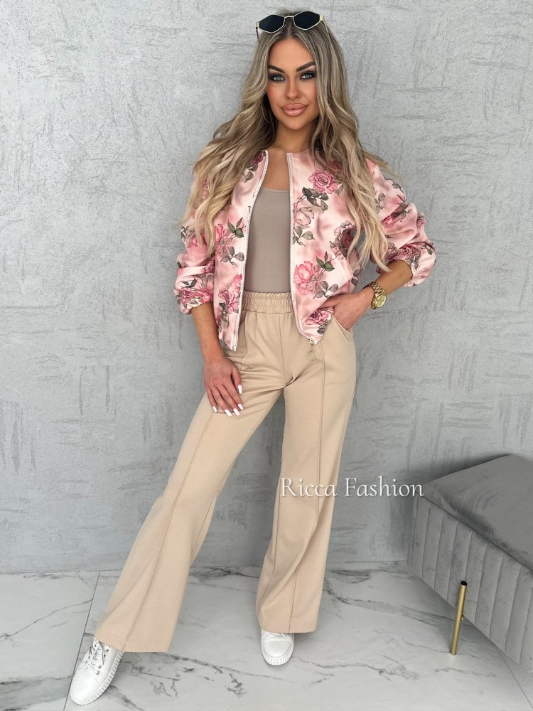 Spodnie z wiskozy FINNY, beige