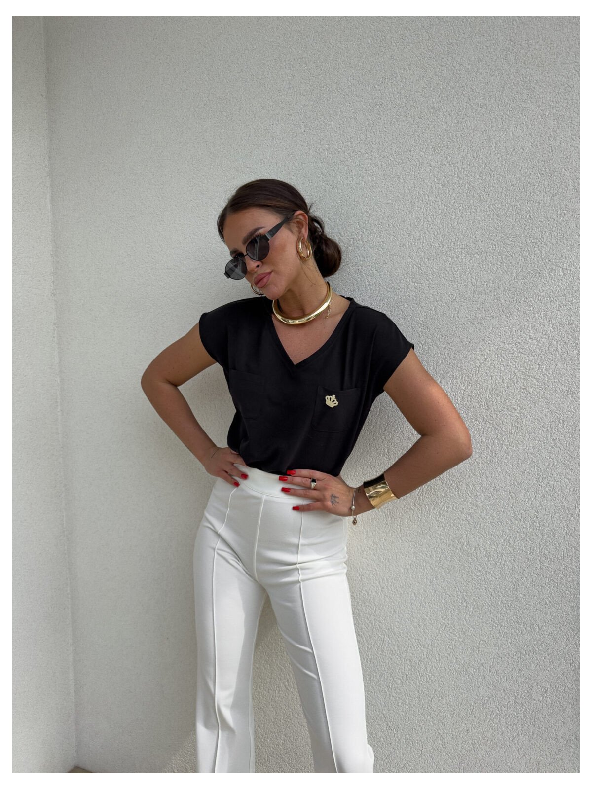 Bluzka KIESZONKI, czarna