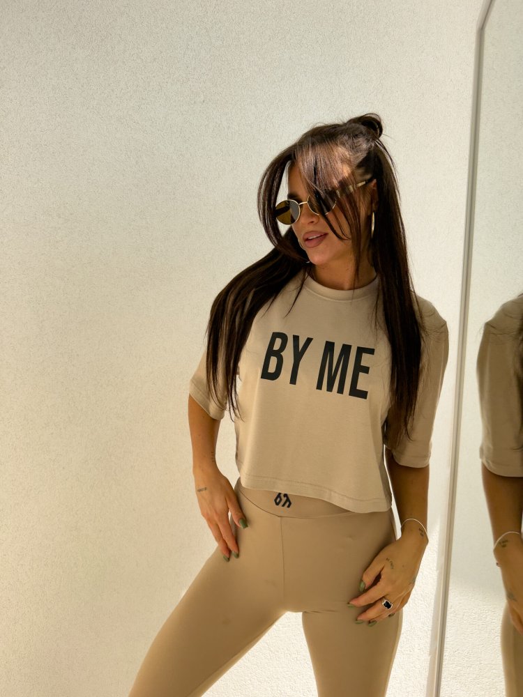 T-shirt pudełkowy KANSAS, beż