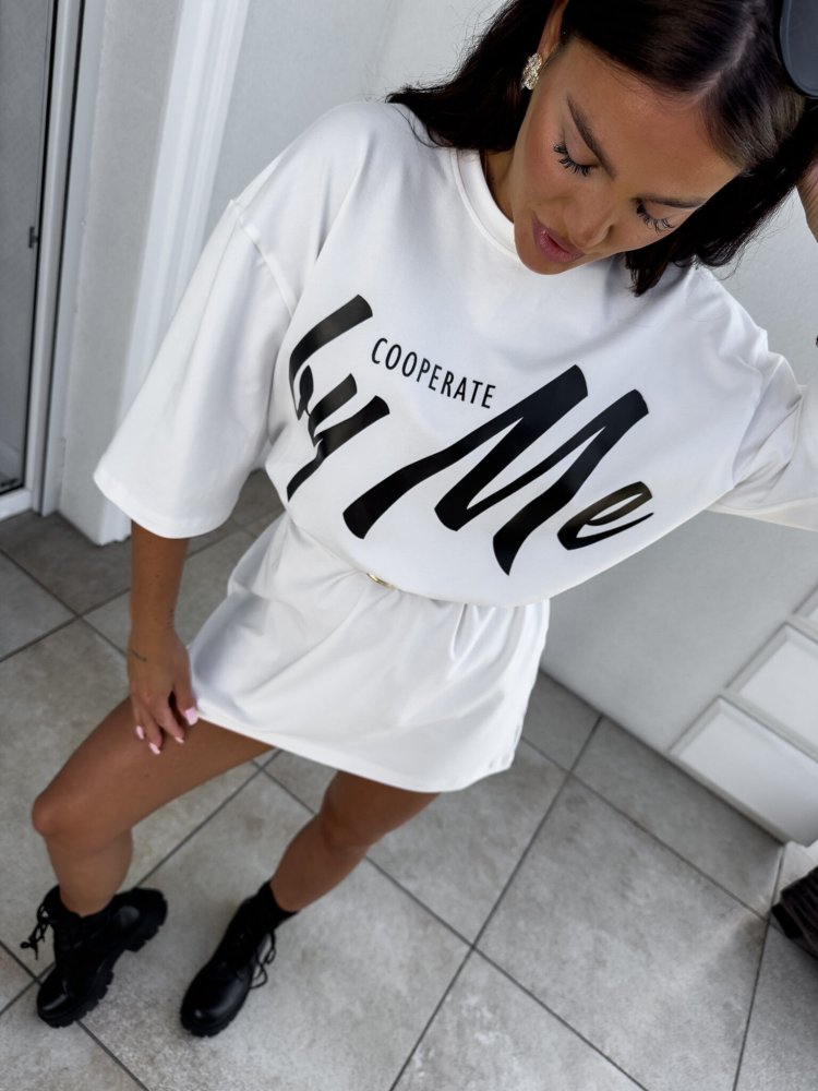 T-shirt/sukienka COLA, ecru