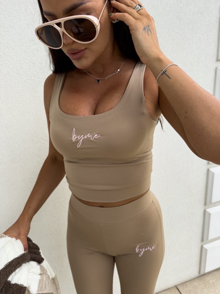 Top z wiskozą DUAL, ciemny beż