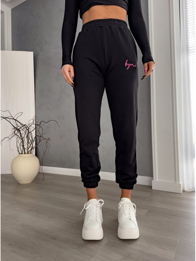 Spodnie dresowe PINK LOGO, czarne