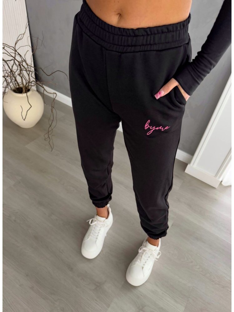 Spodnie dresowe PINK LOGO, czarne