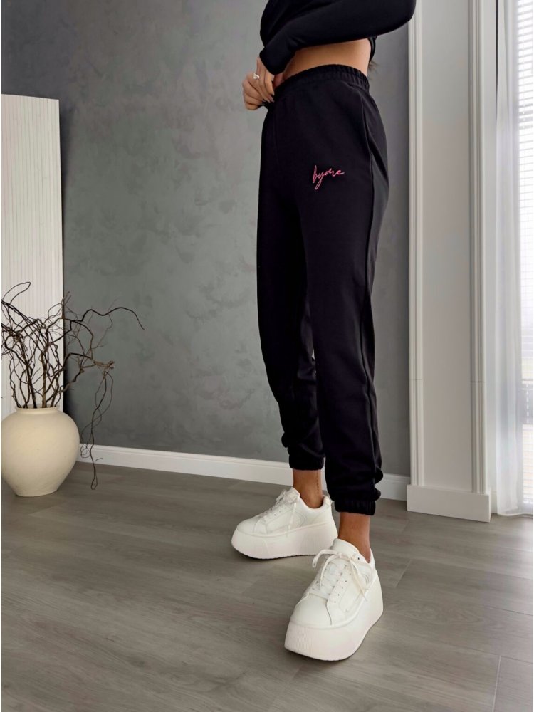 Spodnie dresowe PINK LOGO, czarne