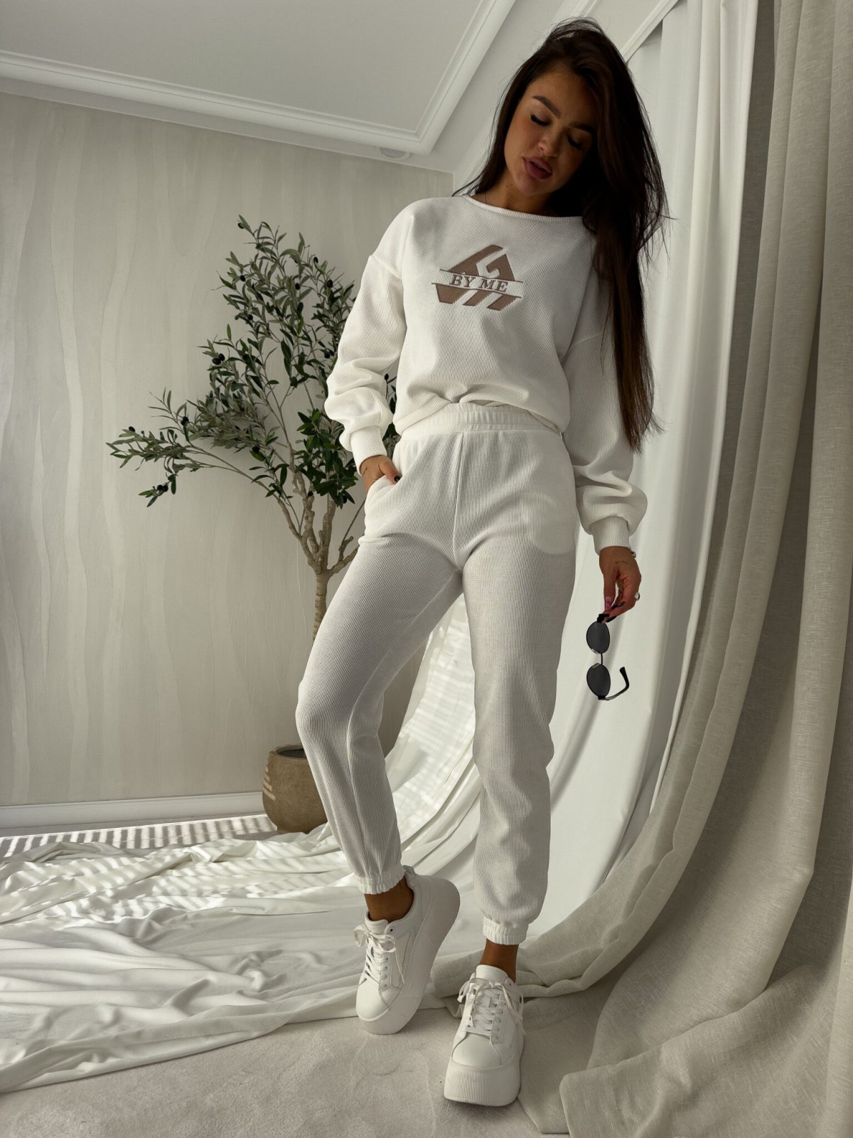 Komplet dresowy LUXIT, ecru