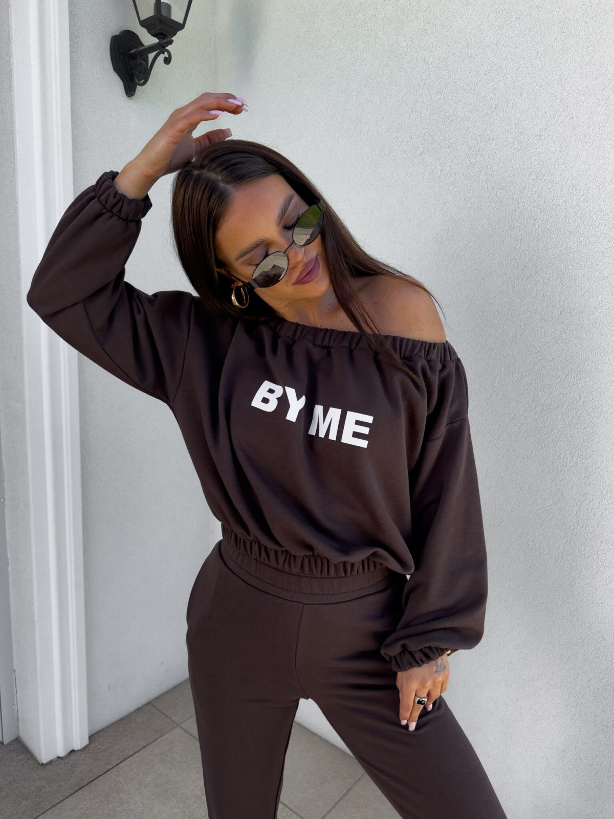 Bluza dresowa UNDER, czekolada