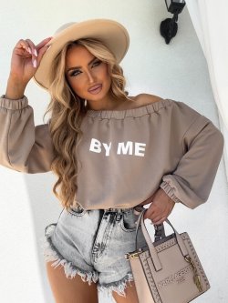 Bluza dresowa UNDER, jasny beż