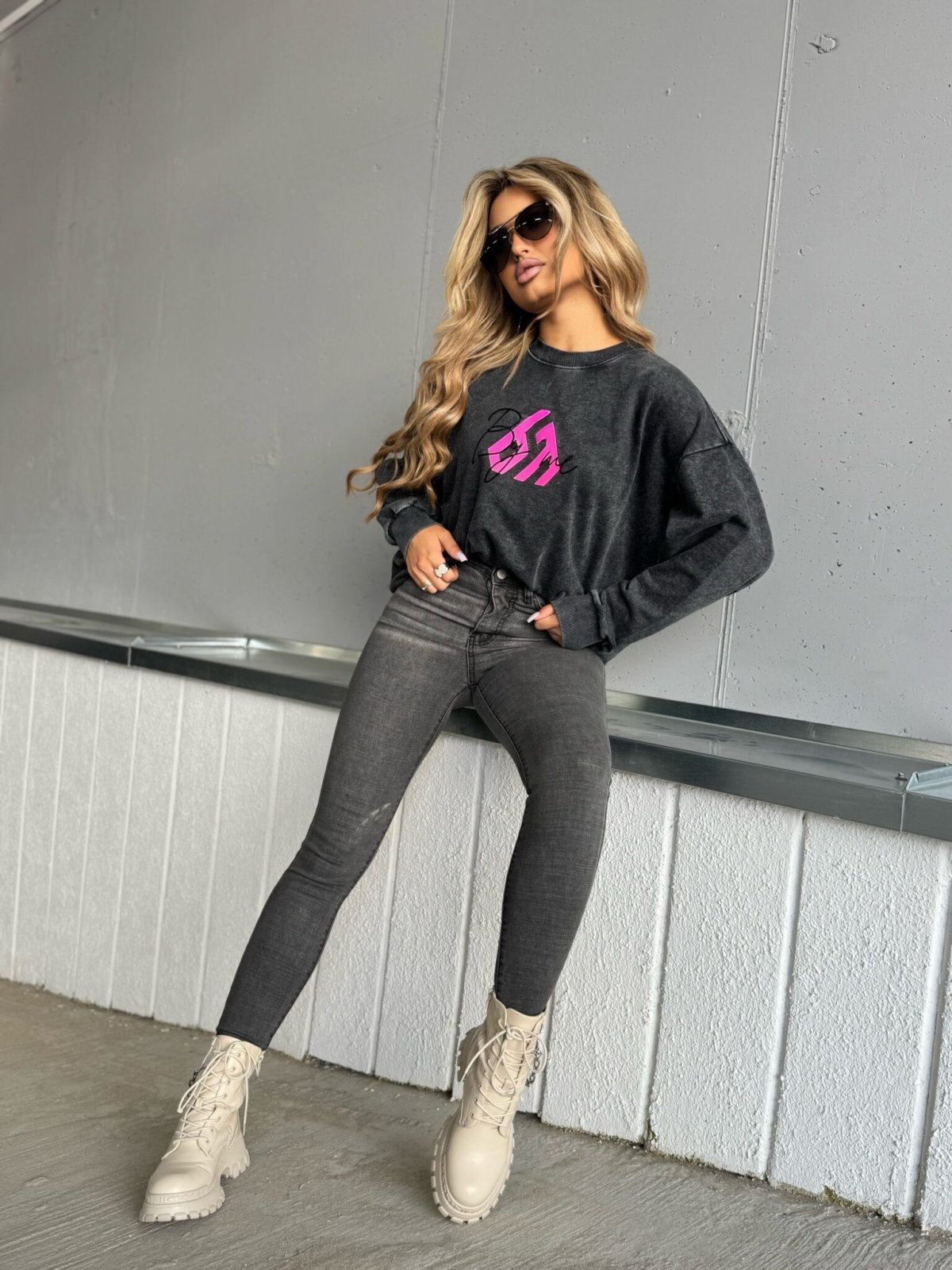 Bluza dresowa MONETTE, czarna