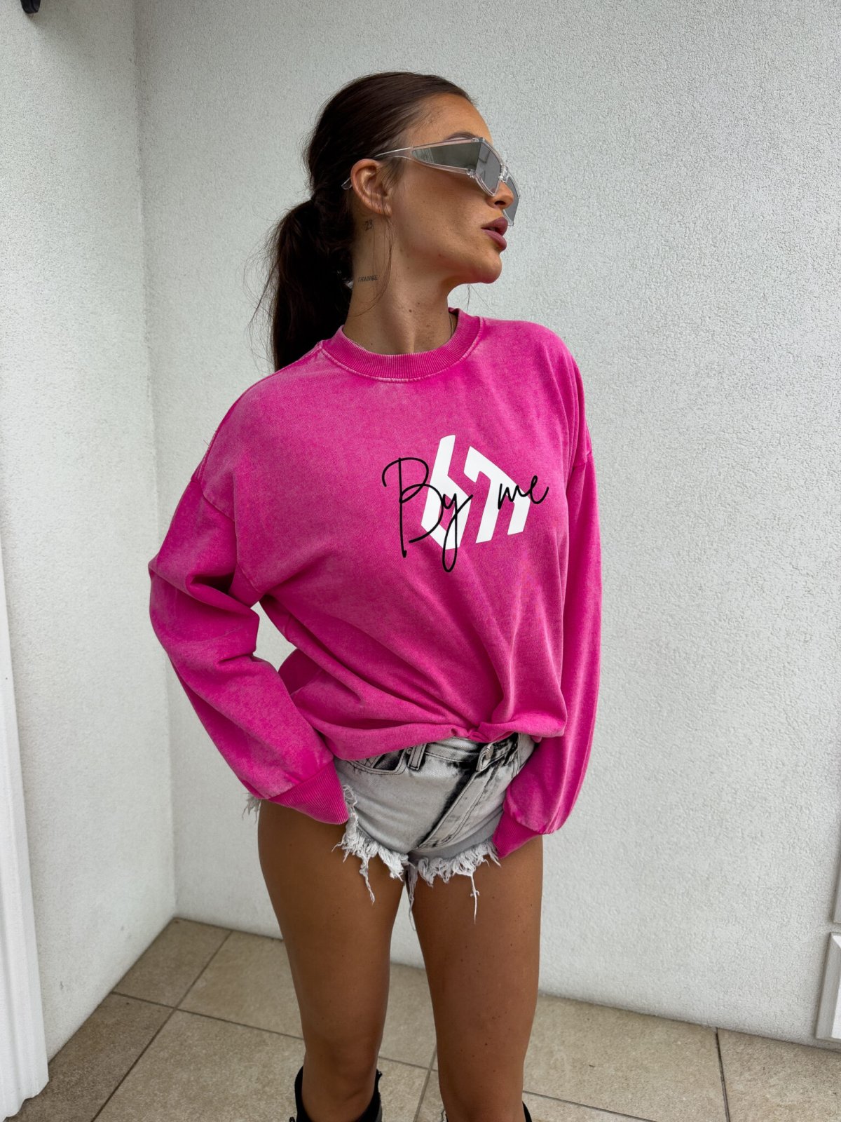 Bluza dresowa MONETTE, różowa