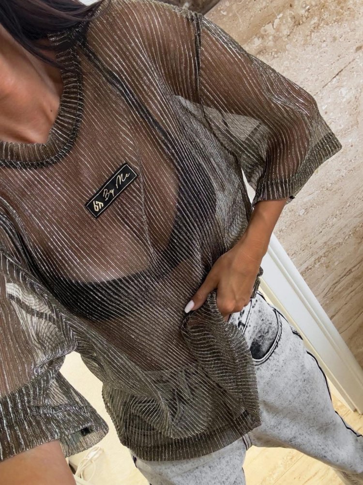 T-shirt MARMARIS, black/gold