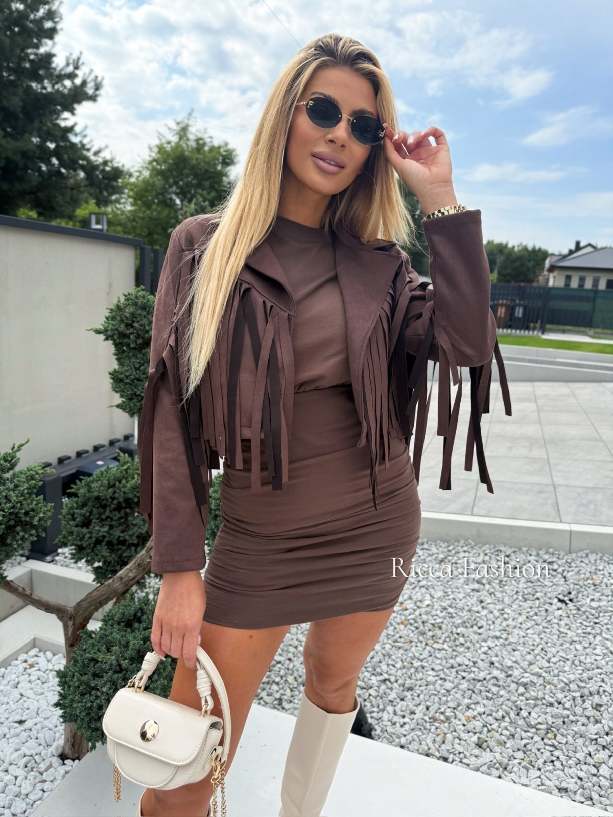 Kurtka zamszowa TEXAS, chocolate