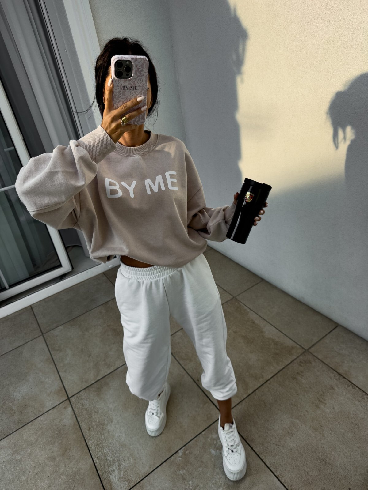 Bluza dresowa DOSE, jasny beż