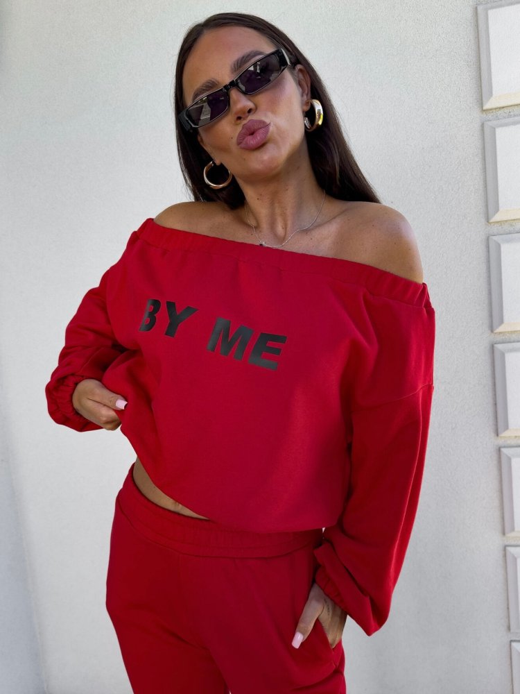 Bluza dresowa UNDER, czerwona