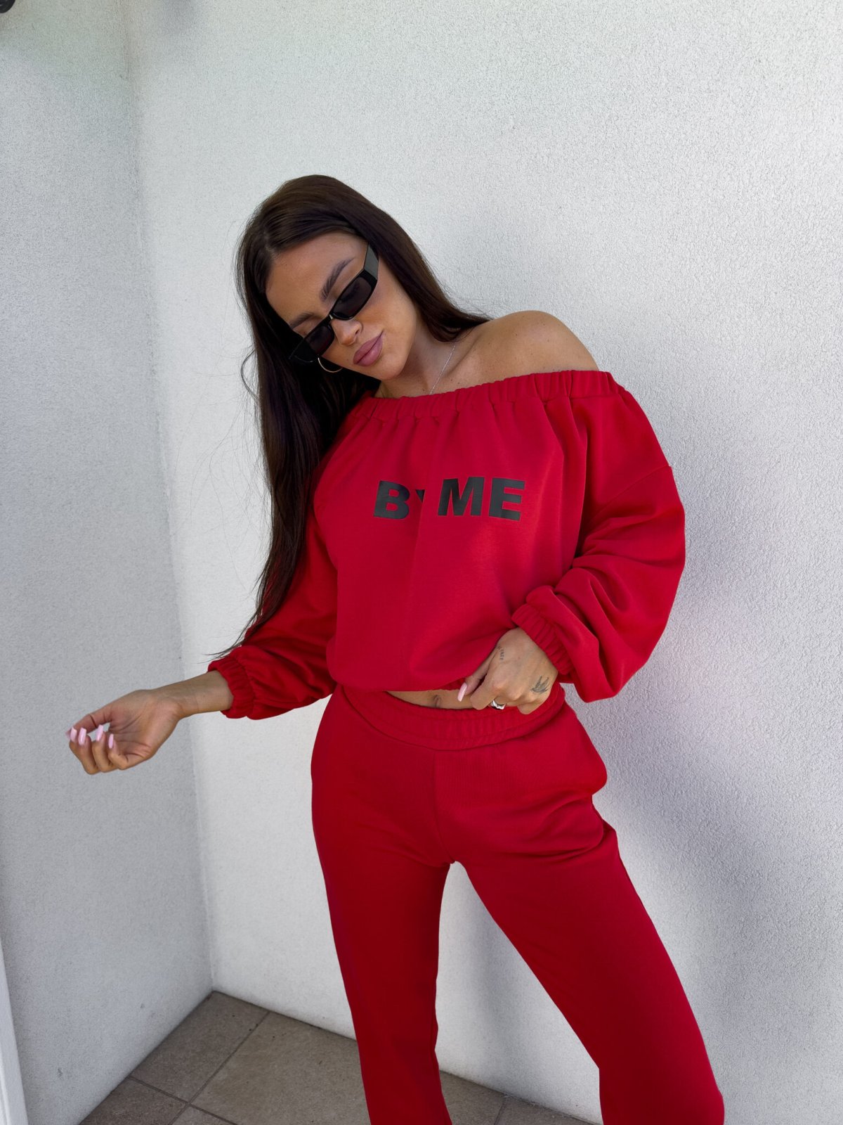 Bluza dresowa UNDER, czerwona