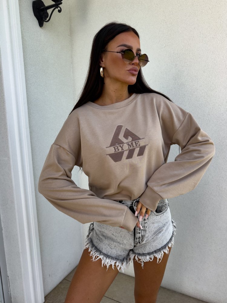 Bluza dresowa LUXIT, beżowa